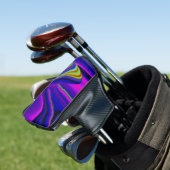 Summerrainboeg, Abstracte 3D Rainbowart Golfheadcover (Insitu)