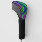 Summerrainboeg, Abstracte 3D Rainbowart Golfheadcover (Schuin)