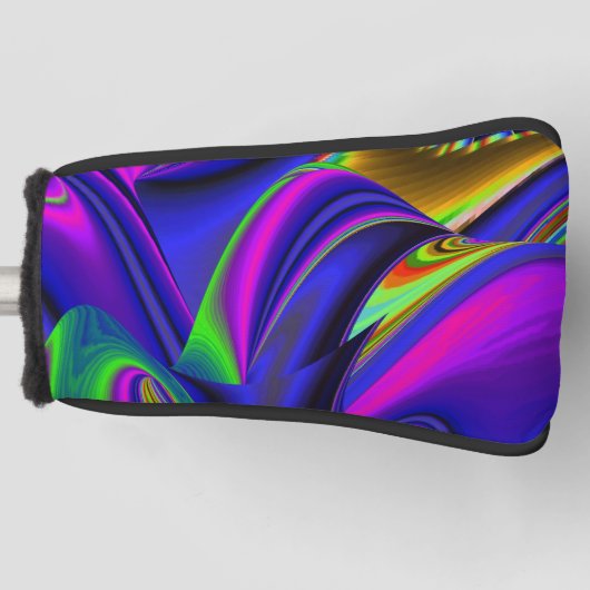 Summerrainboeg, Abstracte 3D Rainbowart Golfheadcover (Voorkant)