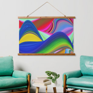Summerrainboeg, Abstracte 3D Rainbowart Hangend Wandkleed