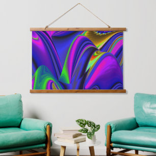 Summerrainboeg, Abstracte 3D Rainbowart Hangend Wandkleed