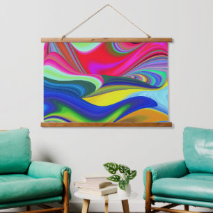 Summerrainboeg, Abstracte 3D Rainbowart Hangend Wandkleed