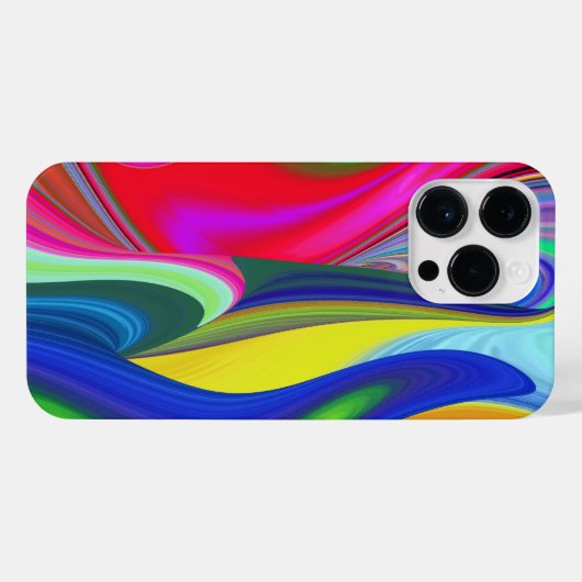 Summerrainboeg, Abstracte 3D Rainbowart iPhone Hoesje (Achterkant horizontaal)