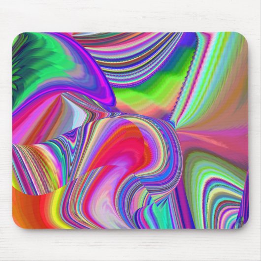 Summerrainboeg, Abstracte 3D Rainbowart Muismat (Voorkant)
