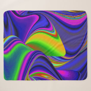 Summerrainboeg, Abstracte 3D Rainbowart Sherpa Deken