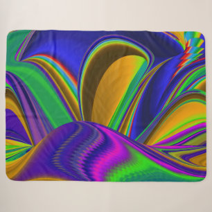 Summerrainboeg, Abstracte 3D Rainbowart Sherpa Deken