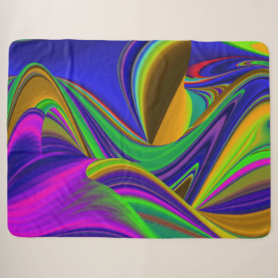 Summerrainboeg, Abstracte 3D Rainbowart Sherpa Deken