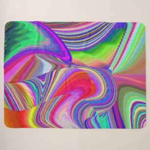 Summerrainboeg, Abstracte 3D Rainbowart Sherpa Deken