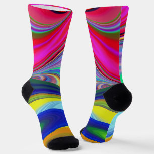 Summerrainboeg, Abstracte 3D Rainbowart Sokken