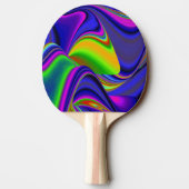 Summerrainboeg, Abstracte 3D Rainbowart Tafeltennisbatje (Achterkant)