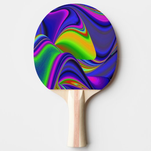 Summerrainboeg, Abstracte 3D Rainbowart Tafeltennisbatje (Voorkant)