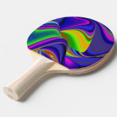Summerrainboeg, Abstracte 3D Rainbowart Tafeltennisbatje (Voorkant Gekanteld)