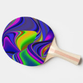Summerrainboeg, Abstracte 3D Rainbowart Tafeltennisbatje (Zijkant)