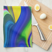 Summerrainboeg, Abstracte 3D Rainbowart Theedoek (Quarter Fold)