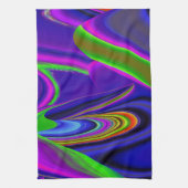 Summerrainboeg, Abstracte 3D Rainbowart Theedoek (Verticaal)