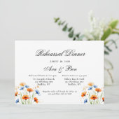 Summer's Embrace Wildflower Wedding Kaart (Staand voorkant)