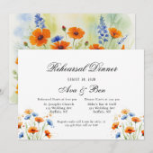 Summer's Embrace Wildflower Wedding Kaart (Voorkant / Achterkant)