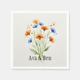 Summer's Embrace Wildflower Wedding Servet