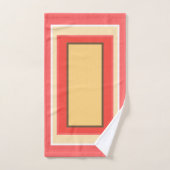 Summert Peach Geel Bruin Fruit Blok Patroon Bad Handdoek (Handdoek)