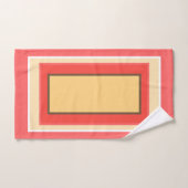 Summert Peach Geel Bruin Fruit Blok Patroon Bad Handdoek (Handdoek)