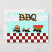 Summertime BBQ Picnic en Uitnodiging (Voorkant)