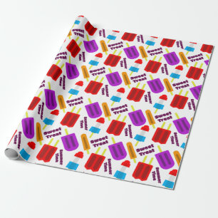 Summertime Bevroren Juice Bar Patroon Cadeaupapier