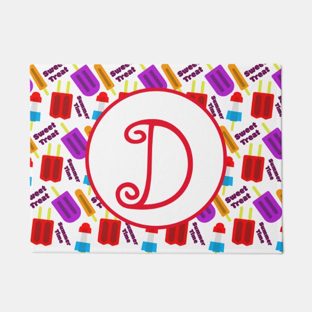 Summertime Bevroren juisebangmonogram Deurmat (Voorkant)