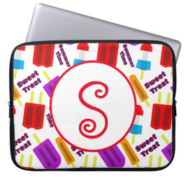 Summertime Bevroren juisebangmonogram Laptop Sleeve