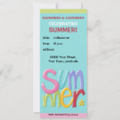 Summertime blue BBQ Uitnodiging (Achterkant)