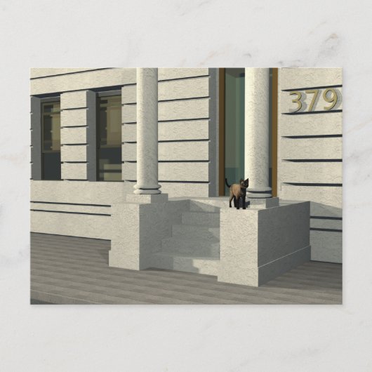 Summertime cat briefkaart (Voorkant)