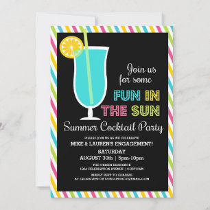 Summertime Cocktail Party-uitnodigingen Kaart