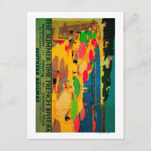 Summertime French Riviera  PosterEurope Briefkaart