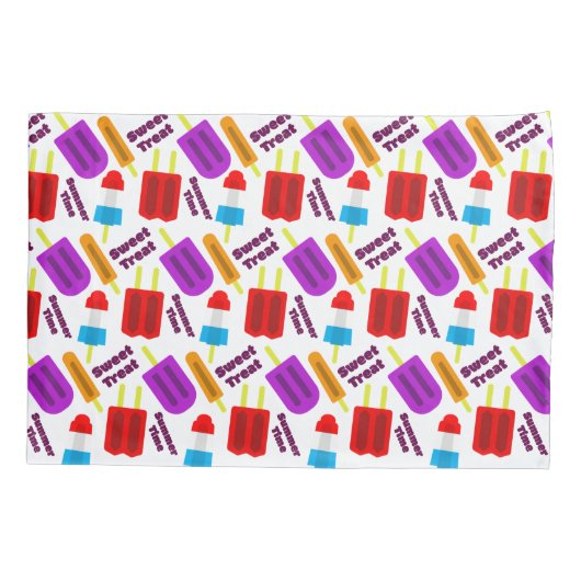 Summertime Frozen Treat Bar Patroon Kussensloop (Achterkant)