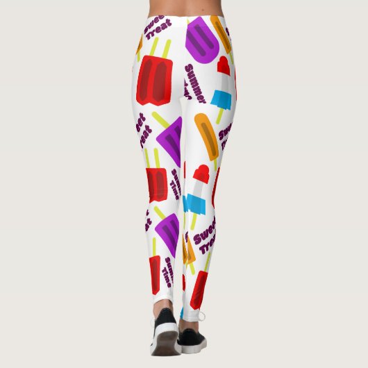 Summertime Frozen Treat Bar Patroon Leggings (Achterkant)