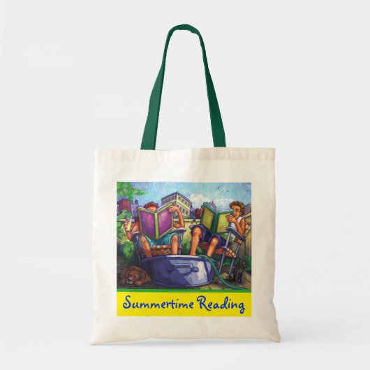 Summertime leesboektas tote bag (Voorkant)
