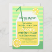Summertime Lemonade Party Invitation Kaart (Voorkant)