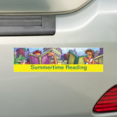 Summertime lezen bumpersticker (Op auto)