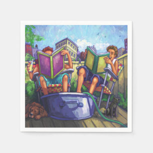 Summertime lezen servetten