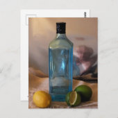 "Summertime", nog steeds leven met flesje en citru Briefkaart (Voorkant / Achterkant)