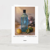 "Summertime", nog steeds leven met flesje en citru Kaart (Achterkant)