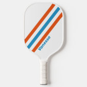 Summertime Nostalgic Stripes met naam Pickleball Paddle (Voorkant)