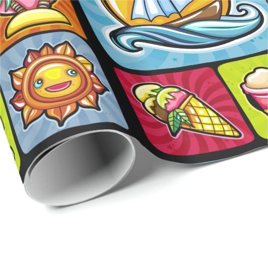 Summertime-oppakpapier, 30 x 6 inch cadeaupapier (Rol Hoek)