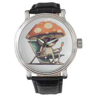 Summertime-paddenstoel Horloge