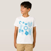 Summertime-pictogrammen T-shirt (Voorkant volledig)