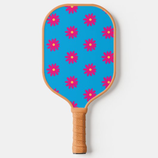 Summertime Pink Flower Pickleball Paddle (Voorkant)