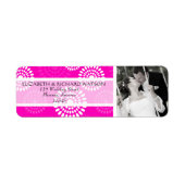 Summertime roze bloem Weddenschap Etiket (Voorkant)