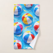 Summertime splash beach ball, premium hand and bat (Serviette à main)