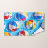 Summertime splash beach ball, premium hand and bat (Serviette à main)
