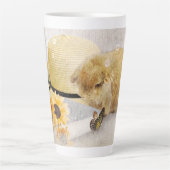 Summertime Sunflower Bunny Latte Mok (Voorkant)