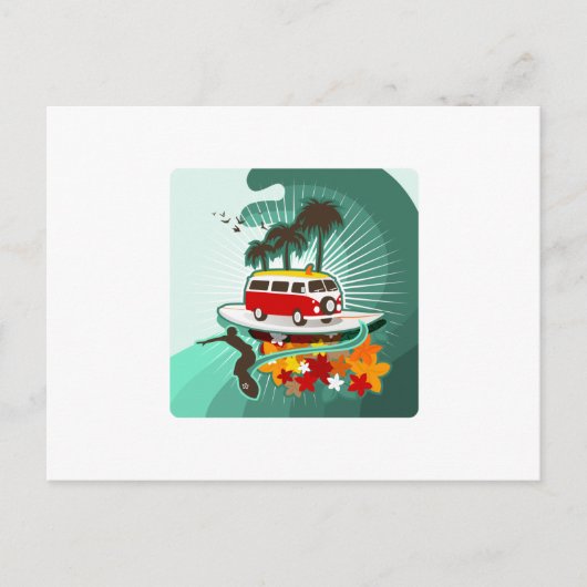 Summertime Surfing. Briefkaart (Voorkant)